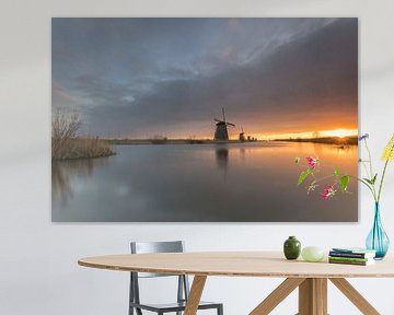 Sunrise Kinderdijk by Jan Koppelaar