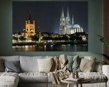 Nachtansicht von Köln - Deutschland von Jörg B. Schubert