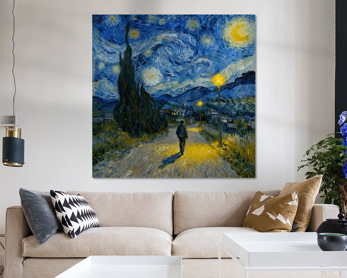 Voorbeeld van het werk in een kamer