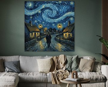 Eenzame wandeling onder de sterrenhemel