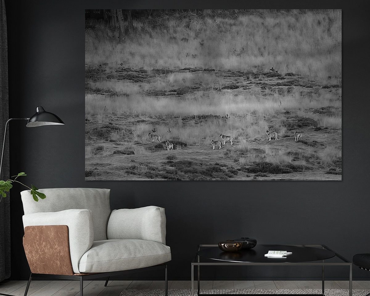 Voorbeeld van het werk in een kamer