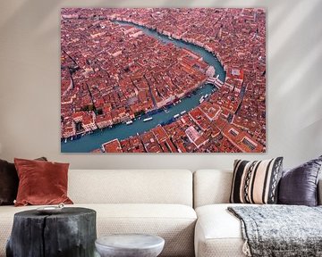 Venise vue du ciel avec le Grand Canal sur Ewold Kooistra
