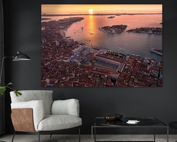 Coucher de soleil sur Venise sur Ewold Kooistra