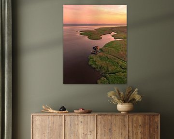 Sunrise at Kiekkaaste in Groningen by Ewold Kooistra