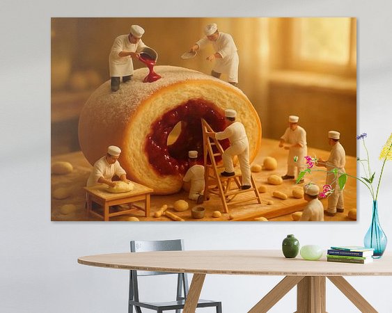 Voorbeeld van het werk in een kamer