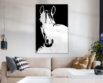 ein Schimmel monochrome mixed media von Werner Lehmann