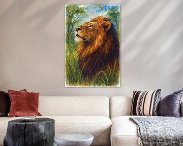 Löwen malerei. von Galerie Hoppenbrouwers