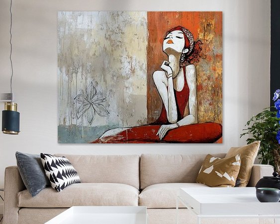 Voorbeeld van het werk in een kamer