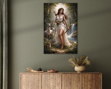 Gemälde der griechischen Göttin Artemis. von Galerie Hoppenbrouwers