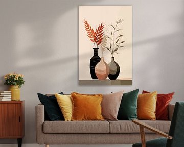 Minimale Pflanzen in der Vase von haroulita