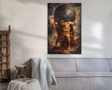 Atlas Greek titan painting. by Gallery Hoppenbrouwers