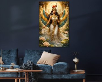 Gemälde der ägyptischen Göttin Isis. von Galerie Hoppenbrouwers
