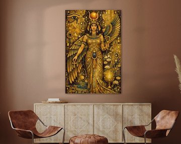 Gemälde der ägyptischen Göttin Isis. von Galerie Hoppenbrouwers