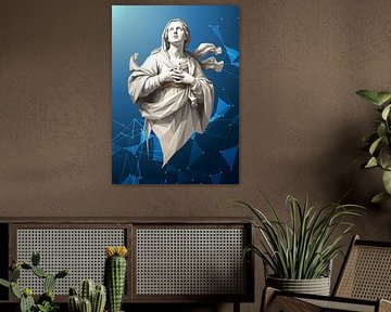 Statue des Engels „Blessed Soul“ Lowpoly von Low Profile