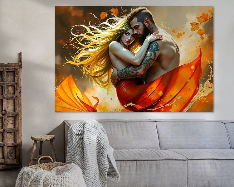 Voorbeeld van het werk in een kamer