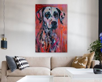 Painting of a Dalmatian (Ziva II) by Paintings Liesbeth Serlie