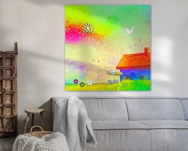 Example of the artwork in a room