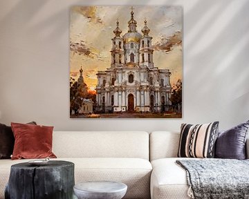 Cathédrale Smolny, Saint-Pétersbourg, Russie sur Johannas Art Creations