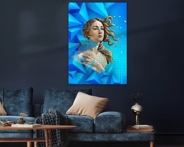 Venus gooit haar haar naar achteren Low poly van Low Profile