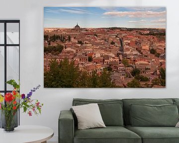 Toits rouges des maisons à Tolède, Madrid, Espagne