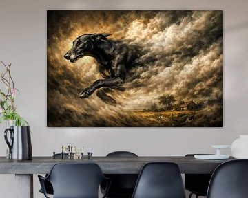 Greyhound, auferstanden aus dem Sturm von Betty Maria Digital Art
