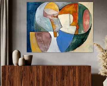 Gesichtsporträt | Stilvolle abstrakte Porträts von Blickfänger Gemälde