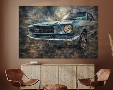 Abstracte stedelijke stormachtergrond met scherp retro auto-middelpunt van Johnny Flash