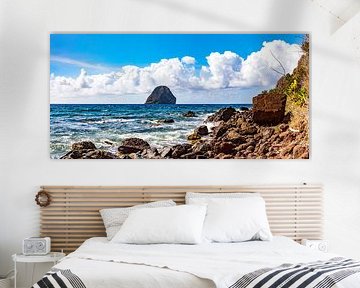 Martinique View of Rocher du Diamant by AidasignArt