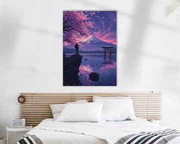 Uitzicht op de berg Fuji Japans