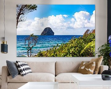 Martinique and Rocher du Diamant by AidasignArt