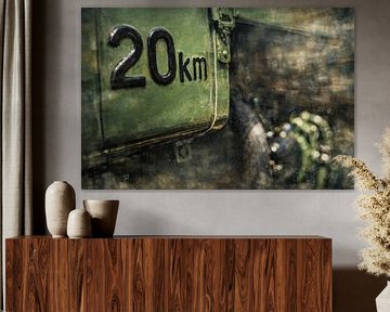 Abstracte achtergrondresolutie met scherpe auto in focus