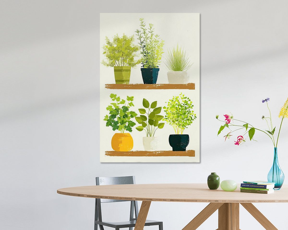 Voorbeeld van het werk in een kamer