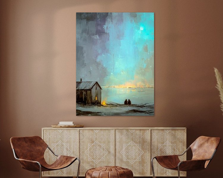 Voorbeeld van het werk in een kamer