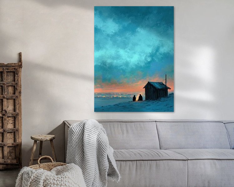 Voorbeeld van het werk in een kamer