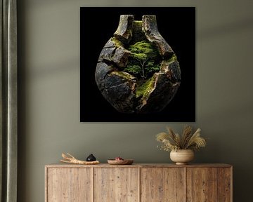 Groene natuur in vaas van TheXclusive Art