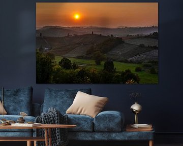 Sonnenuntergang Piemont Italien von Mario Brussé Fotografie