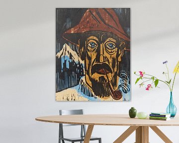 Max Pechstein, Rauchender Schweizer, 1923