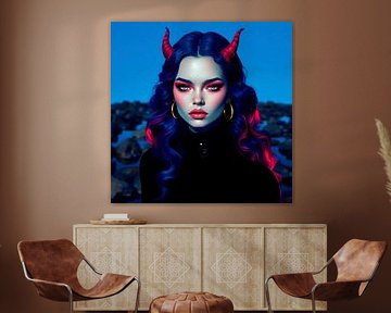 Portret van een duivelse schoonheid