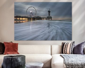 Scheveningen after sunset and at low tide by Raoul Baart