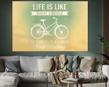 Vintage fiets met inspirerende tekst van Imperial Art House
