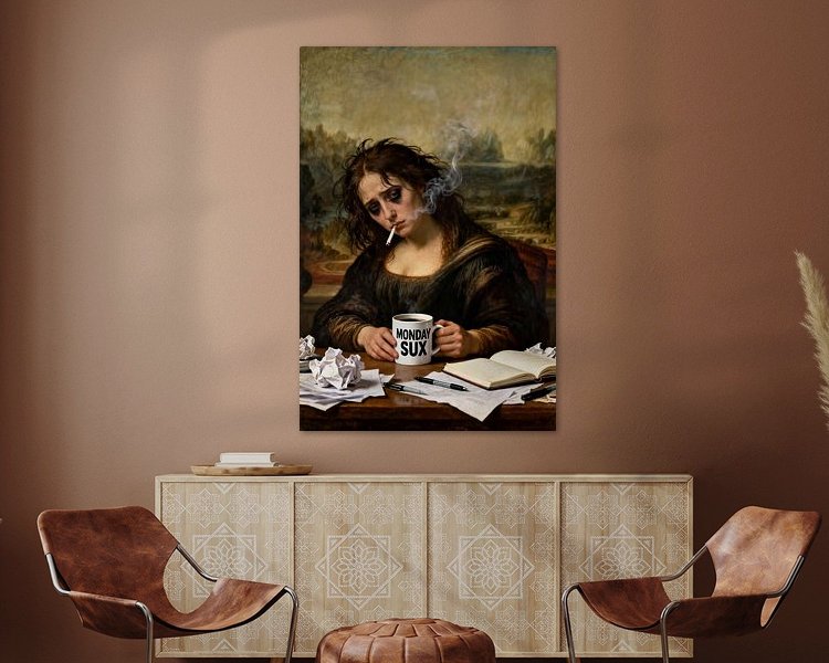 Voorbeeld van het werk in een kamer