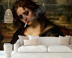 Voorbeeld van het werk in een kamer