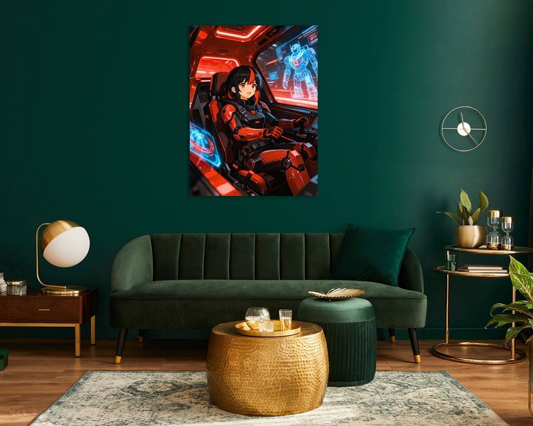 Voorbeeld van het werk in een kamer