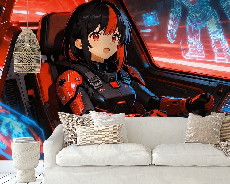 Voorbeeld van het werk in een kamer