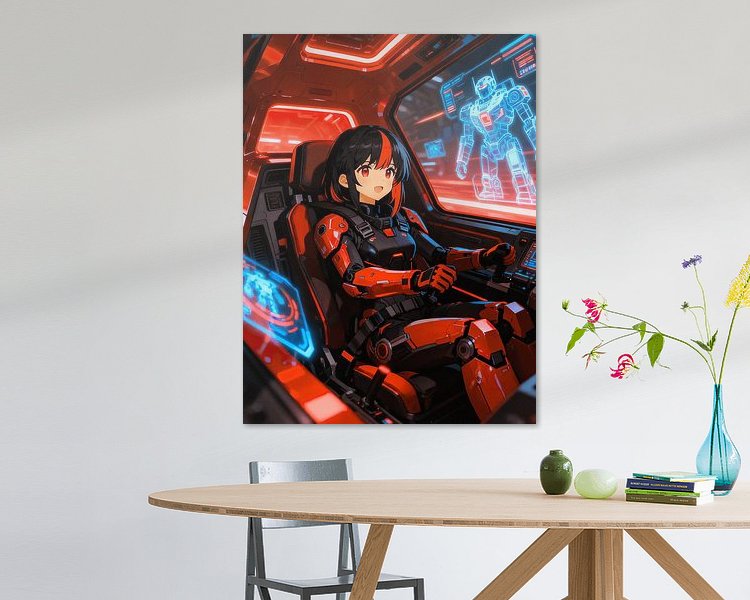 Voorbeeld van het werk in een kamer