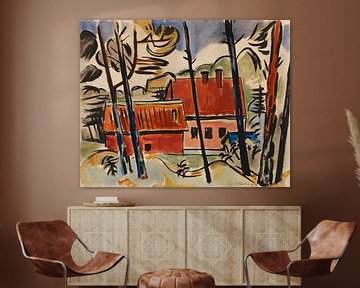 Max Pechstein, Red Houses, 1919