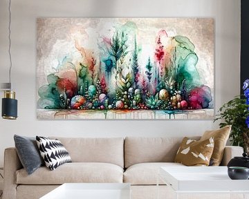 Botanische Fantasiewelt in Tinte