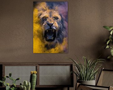 Leeuw close-up van MNS Designs