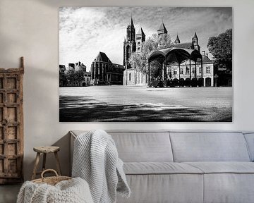 Leerer Vrijthof während des Lockdowns im Jahr 2020