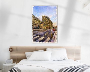 Een straatbeeld in Parijs van Geert Van Baelen